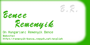 bence remenyik business card